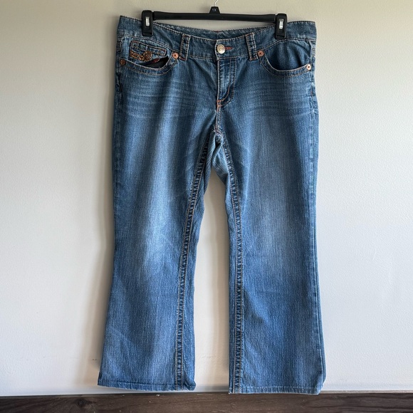 Seven 7 Women's Boot cut Blue Jeans Size 14 - Picture 1 of 8